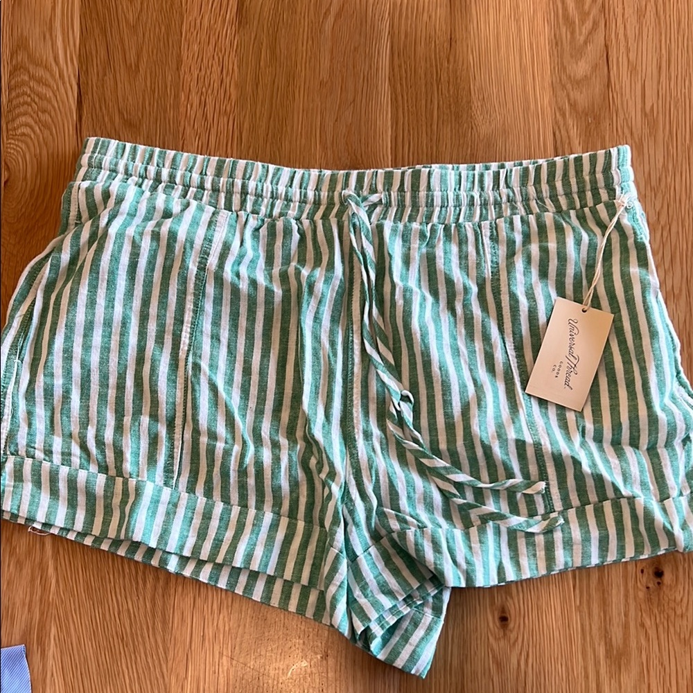 NWT Stripe Linen Shorts